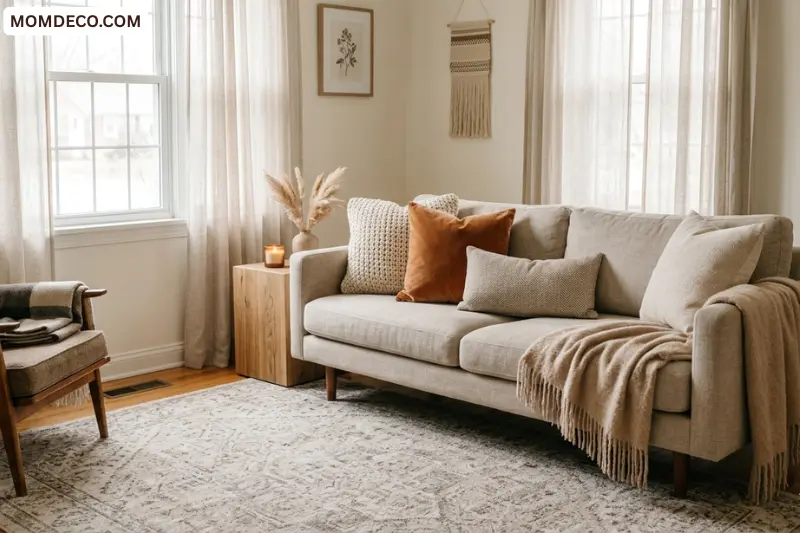 add texture with soft furnishings