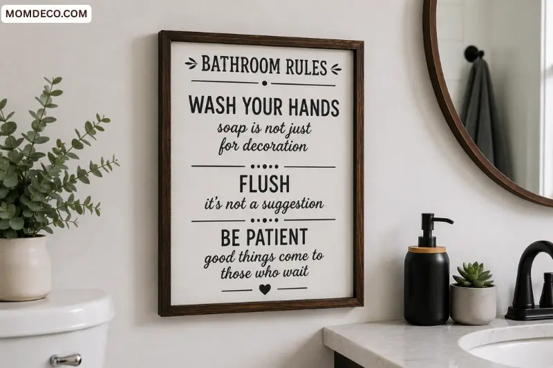 bathroom humor signs