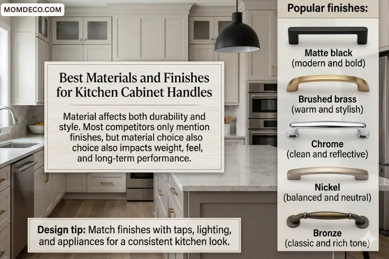 best materials and finishes for kitchen cabinet handles