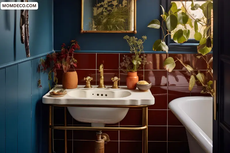 brass bathroom decor
