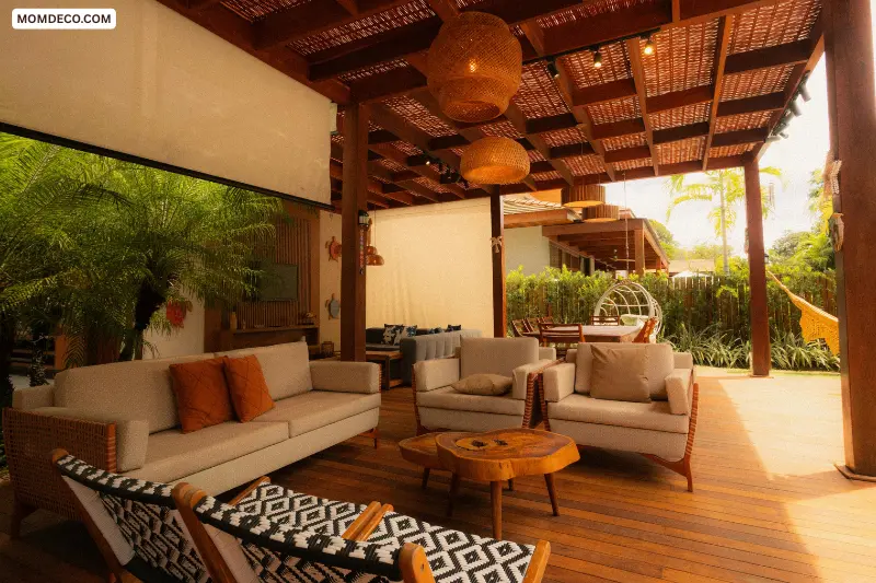 build an outdoor living room
