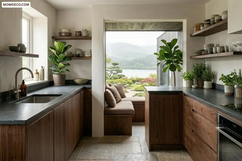 clean-line cabinetry with hidden storage