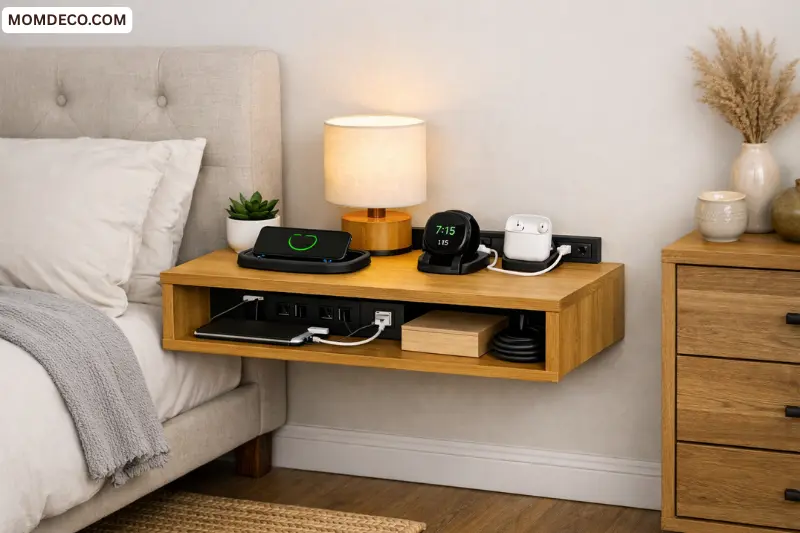 diy nightstand with charging station