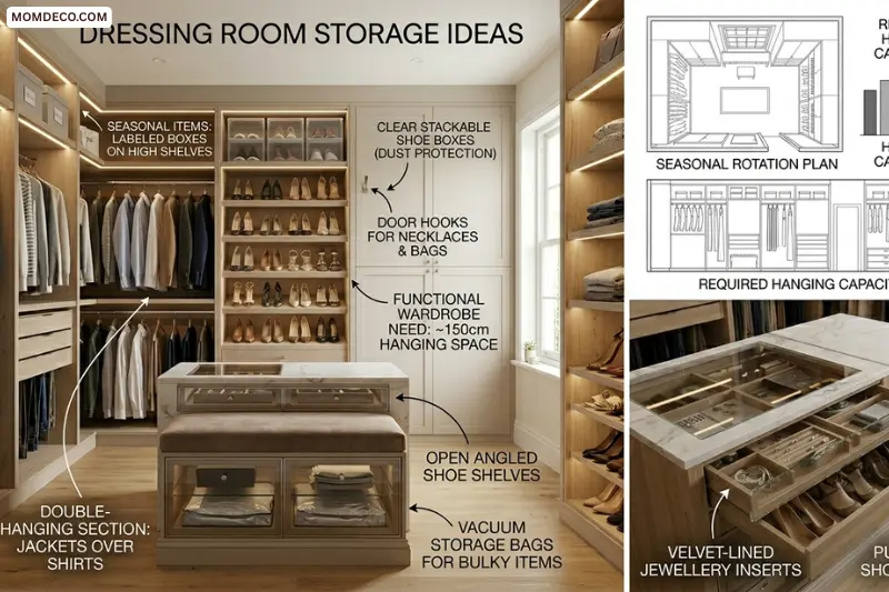 dressing room storage ideas