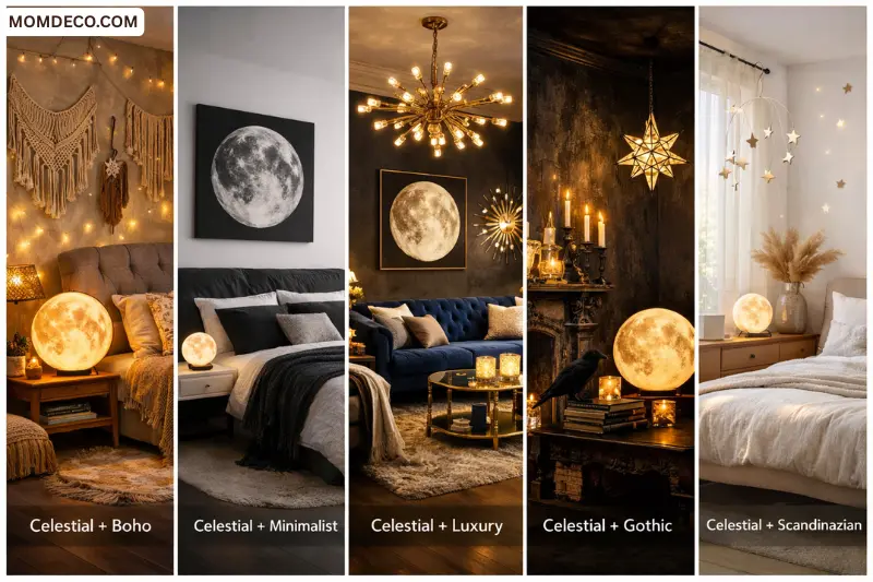 how to combine celestial decor with other styles