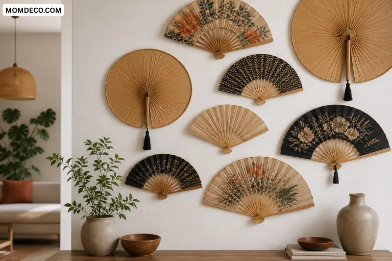 layer multiple fans for a gallery style look