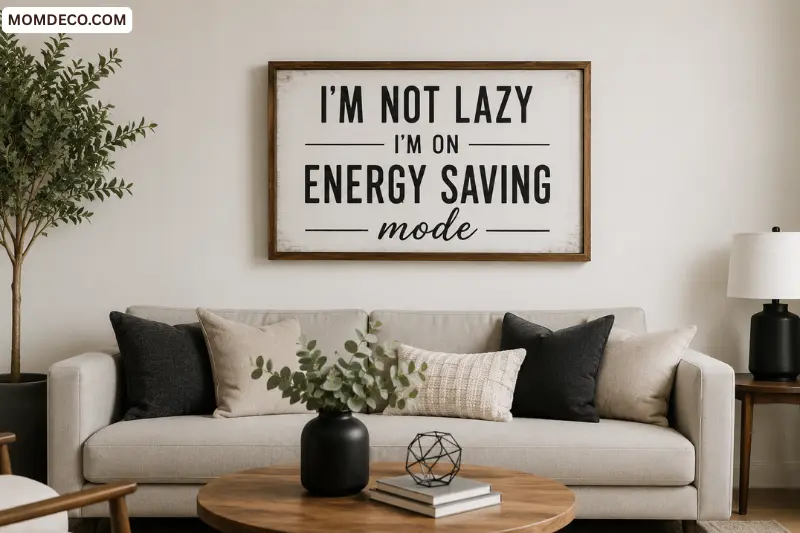 living room humor signs