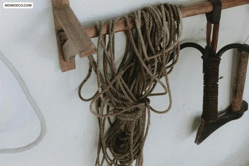 rope and driftwood wall art