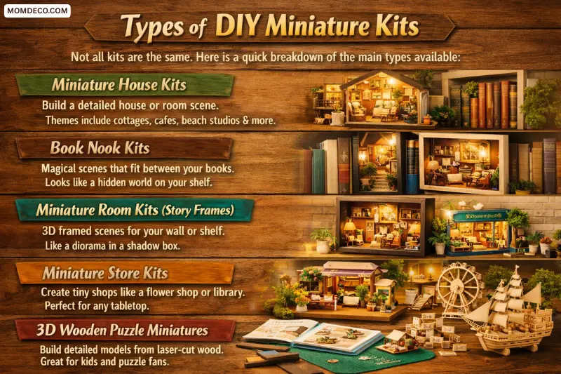 types of diy miniature kits