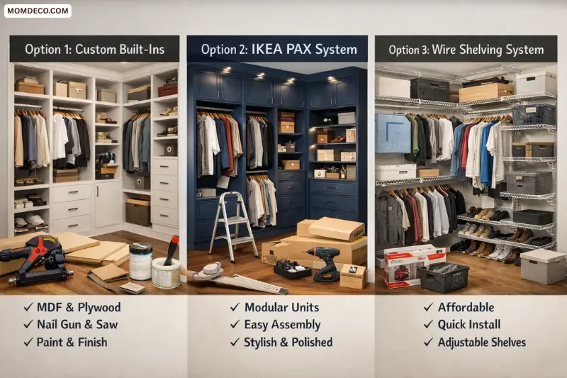 choose your diy walk-in closet system