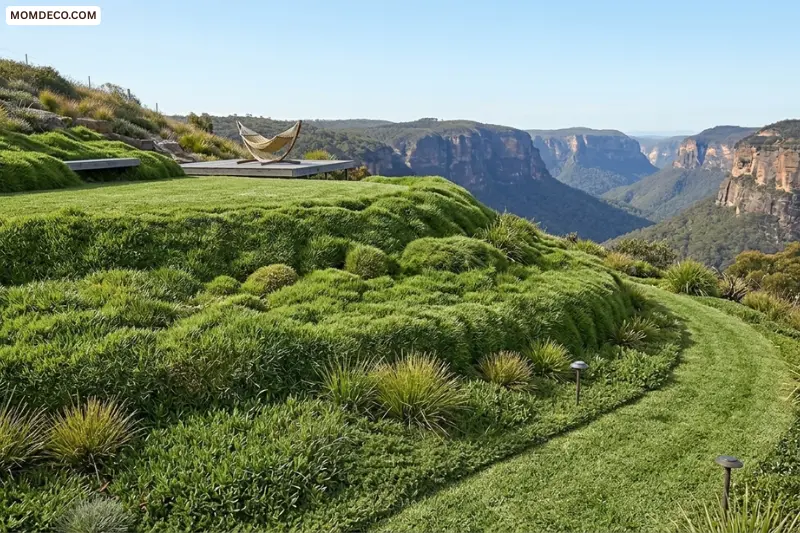 install slope-friendly turf or no-mow lawn
