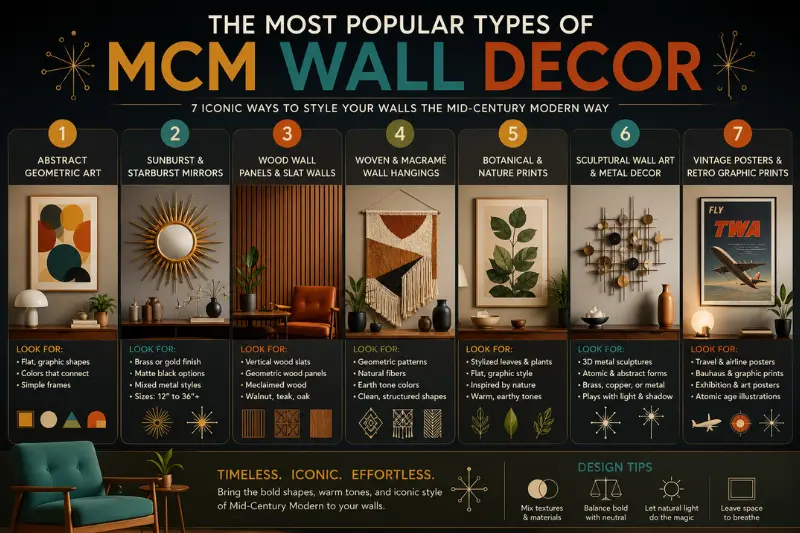 the most popular types of mcm wall decor